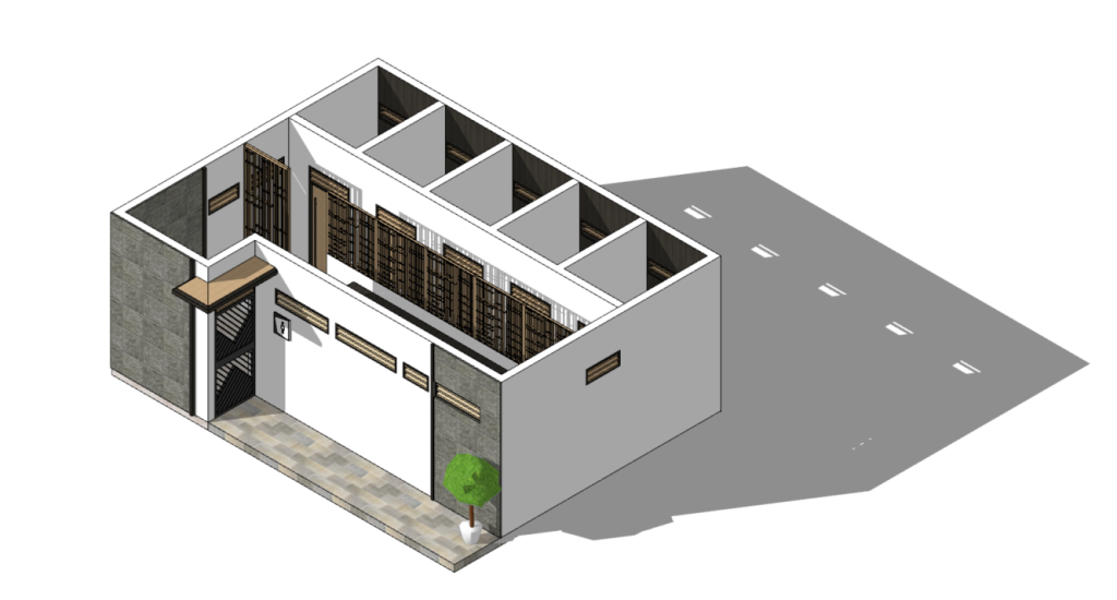 Visual desain fasilitas toilet dan tempat wudhu